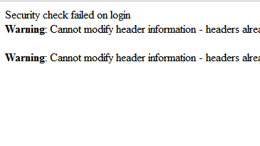 Have you seen this security checked failed warning message?
