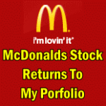 MCD STOCK - McDonalds Stock Returns To My Portfolio