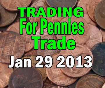 IWM Trading For Pennies Strategy Trade Jan 29 2013