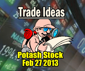 Trade Ideas – Potash Stock (POT) – Feb 27 2013