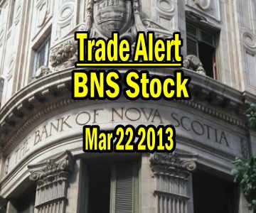 Trade Alert – Bank Of Nova Scotia Stock – Yet Again! March 22 2013