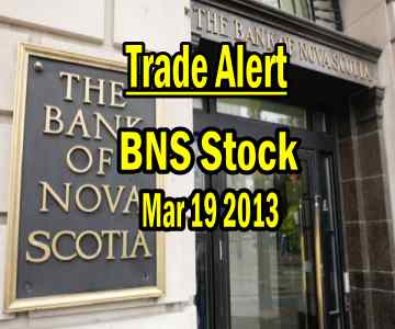 Trade Alert – Bank of Nova Scotia Stock – March 19 2013
