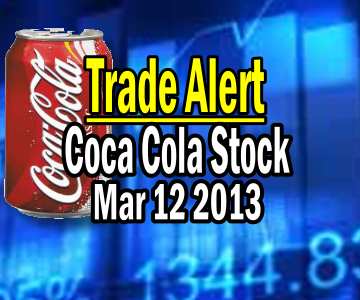 Trade Alerts – Coca Cola Stock Stopped Out – March 12 2013