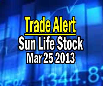 Trade Alert – Sun Life Stock (SLF) On TSX – March 25 2013