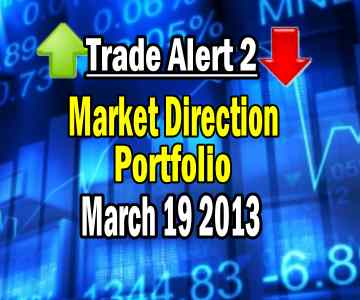 Trade Alert 2 – Market Direction Portfolio – March 19 2013
