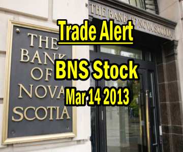 Trade Alert – Bank of Nova Scotia Stock March 14 2013