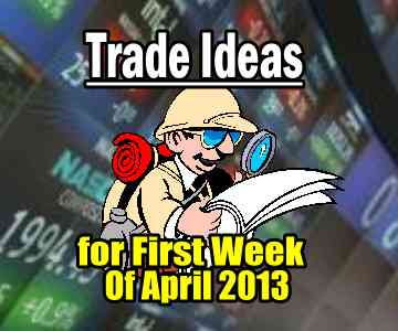 Trade Ideas For the First Week of April 2013
