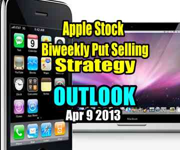 Apple Stock Biweekly Put Selling Strategy Outlook Apr 9 2013 – Earning 0.70% Weekly