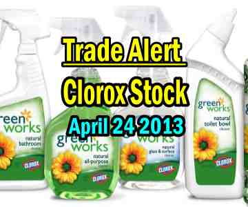 Trade Alert – Clorox Stock (CLX) – Apr 24 2013
