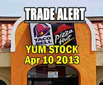 Trade Alert – YUM Stock (YUM) – Apr 10 2013