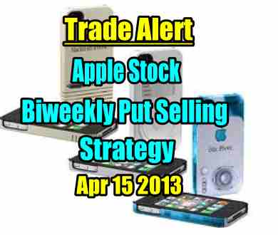 Trade Alert – Apple Stock Biweekly Put Selling Strategy – April 15 2013