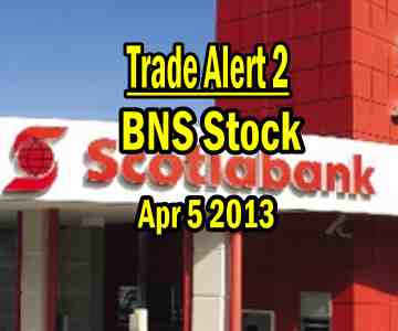 Trade Alert 2 – Bank Of Nova Scotia Stock – Apr 5 2013