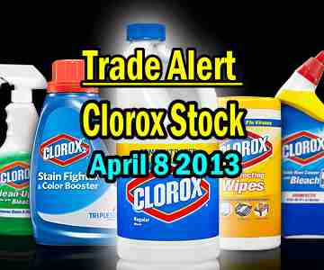Trade Alert – Clorox Stock (CLX) – Apr 8 2013