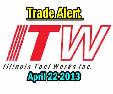 Trade Alert – Illinois Tool Works Stock (ITW) – Apr 22 2013