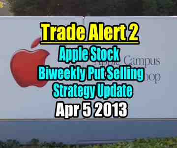 Trade Alert 2 – Apple Stock Biweekly Put Selling Strategy – Apr 5 2013
