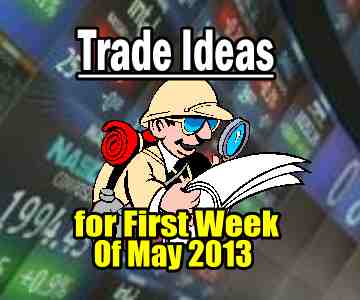 Trade Ideas For the First Week of May 2013