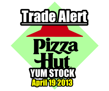 Trade Alert – YUM Stock (YUM) – Apr 19 2013