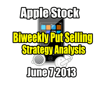 Apple Stock Biweekly Put Selling Strategy Update For June 7 2013