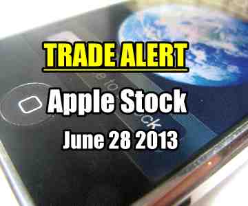 Trade Alert – Apple Stock Biweekly Put Selling Strategy – Roll Down June 28 2013
