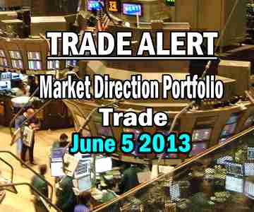 Trade Alert – Market Direction Portfolio – June 5 2013