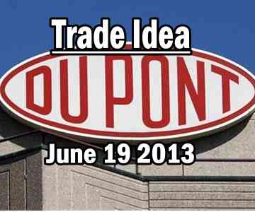 Trade Idea DUPONT STOCK (DD) for June 19 2013