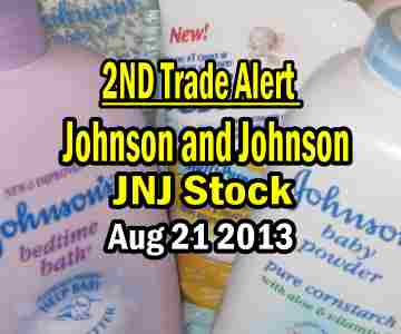 Second Trade – Johnson and Johnson Stock (JNJ) – Aug 21 2013