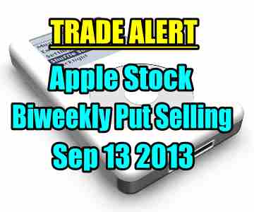 Trade Alert – Apple Stock Biweekly Put Selling Strategy – Sep 13 2013