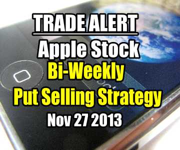 Trade Alert – Apple Stock Biweekly Put Selling Strategy – Nov 27 2013