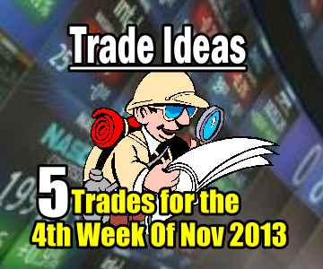 5 Trade Ideas For The 4th Week Of Nov 2013