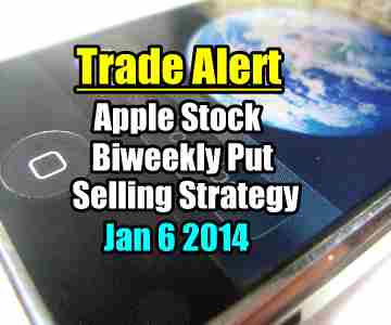 Trade Alert for Apple Stock Biweekly Put Selling – Jan 6 2014
