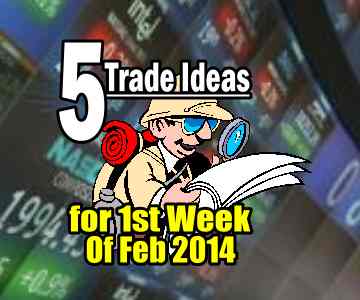 5 Trade Ideas For The First Week Of Feb 2014