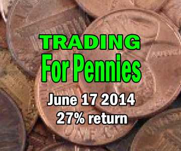 Trading For Pennies Strategy SPY Trade Analysis for June 17 2014 – 27% return