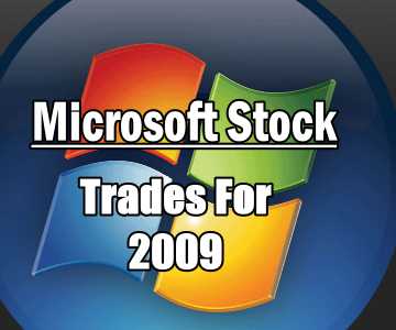 Microsoft Stock (MSFT) Trades For 2009