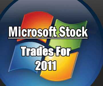 Microsoft Stock (MSFT) Trades For 2011