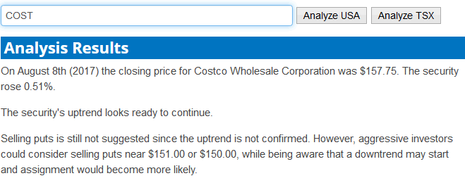 Costco stock analysis