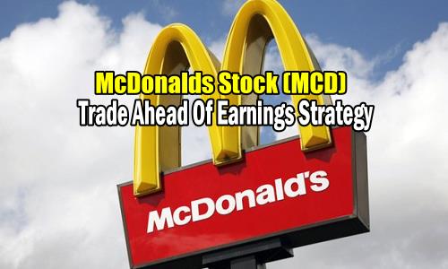 McDonalds Stock (MCD) – Trade Ahead Of Earnings Strategy Alerts for Tue Jan 29 2019