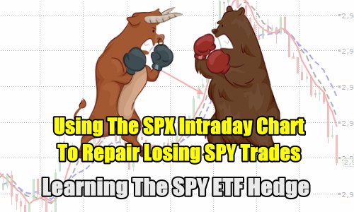 Using The SPX Intraday Chart To Repair Losing SPY Trades – Learning The SPY ETF Hedge Strategy