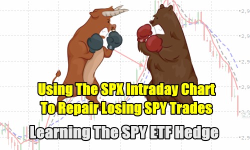 Using The SPX Intraday Chart To Repair Losing SPY Trades - Learning The SPY ETF Hedge Strategy