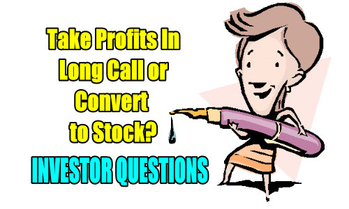 Take Profits In Long Call or Convert To Stock? – Investor Questions – Aug 19 2020