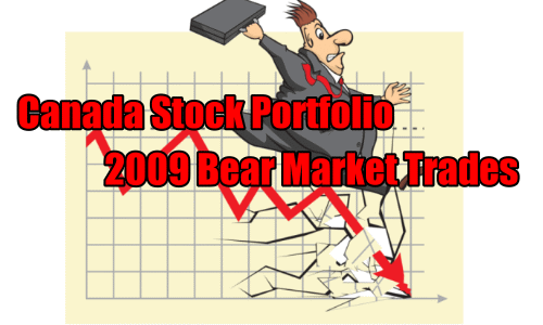 RRSP Retirement Portfolio 2009 Bear Market Stock Trades