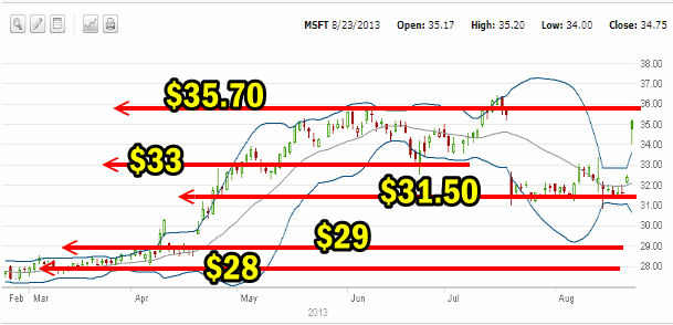 Microsoft Stock 2013