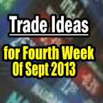 stock and option trade ideas for fourth week of sep 2013