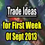 Trade Ideas First Week Sept 2013