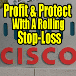 Cisco Stock profit and protect with a rolling stop-loss