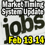Market Timing System Signals On Weekly Initial Unemployment Insurance Claims for Feb 13 2014