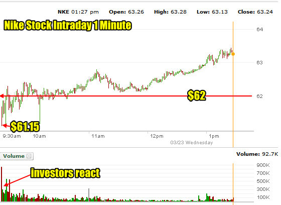 Nike Stock Plunge of 5.7% March 23 2016