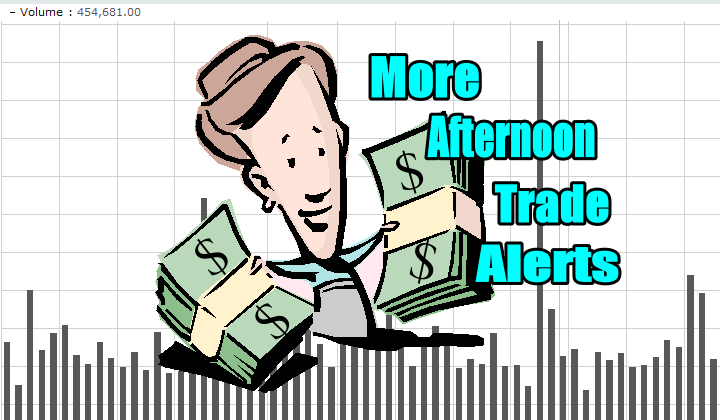 More Afternoon trade alerts