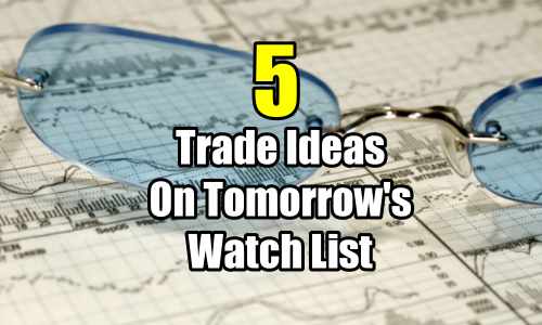 5 trade ideas for tomorrow's watch list