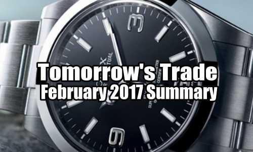 Tomorrow's Trade Portfolio summary for February 2017