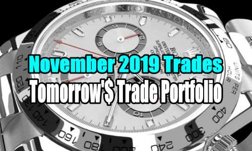 Tomorrow's Trade Portfolio -November 2019 Trades